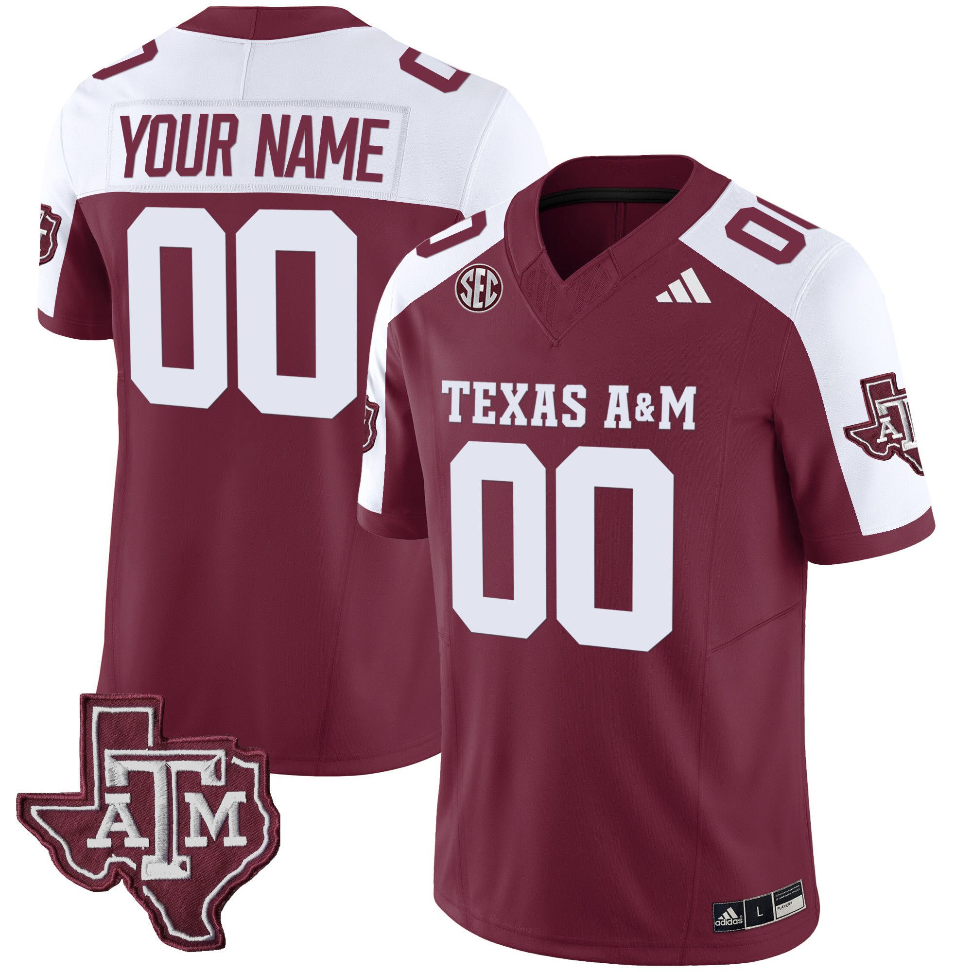 Men Texas A&M Aggies Red 2024 Vapor Limited Custom NCAA Jersey style 1